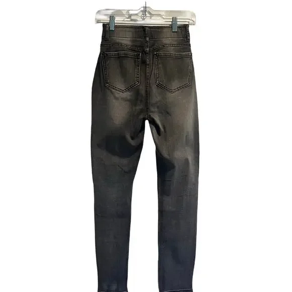 Venus High Rise Jeans Womens Size 6 Gray Elastic Waist New - Picture 2 of 6